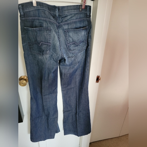 7 For All Mankind Ginger Wide Leg Jeans - Sz. 31 - Picture 2 of 8